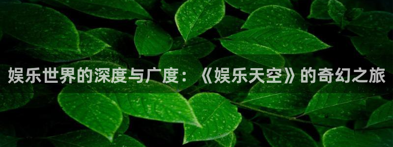 壹号app下载官网娱乐：娱乐世界的深度与广度：《娱乐天空》的奇幻之旅
