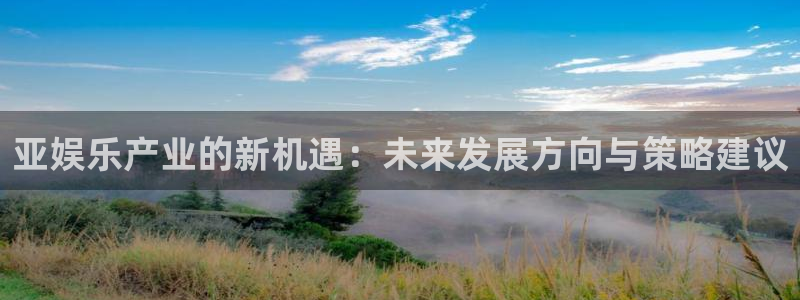 壹号下载安装：亚娱乐产业的新机遇：未来发展方向与策略建议