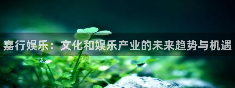 威廉希尔(williamhill).ccmpc正版：嘉行娱乐：文化和娱乐产业的未来趋势与机遇