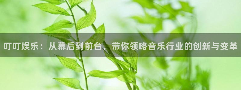 威廉希尔(williamhill)-ng大舞台,有梦你就来：叮叮娱乐：从幕后到前台，带你领略音乐行业的创新与变革