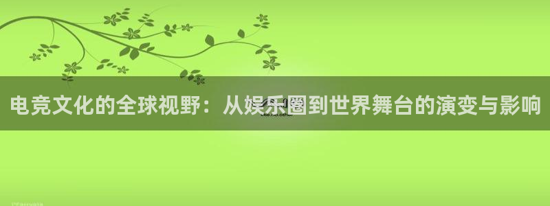 威廉希尔(williamhill)app最新版怎么下载苹果：电竞文化的全球视野：从娱乐圈到世界舞台的演变与影响