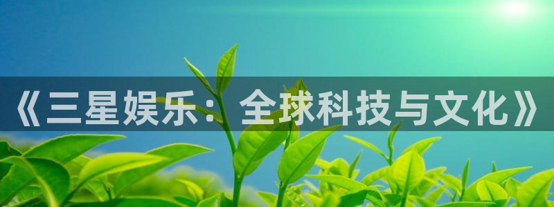 威廉希尔(williamhill)分红代理计划：《三星娱乐：全球科技与文化》